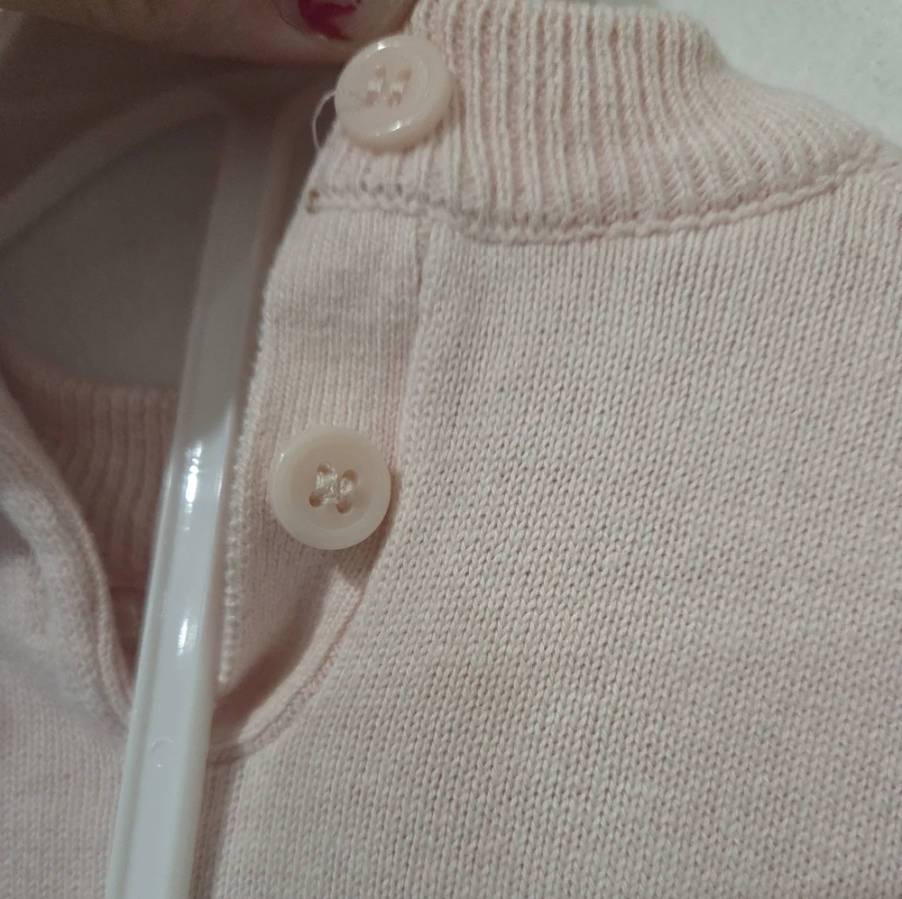 Laura Ashley Baby Pink Sweater and Gray Leggings Set